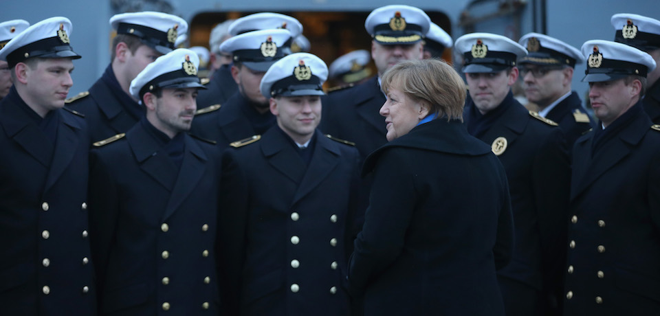 Chancellor Merkel Visits German Navy First Flotilla
